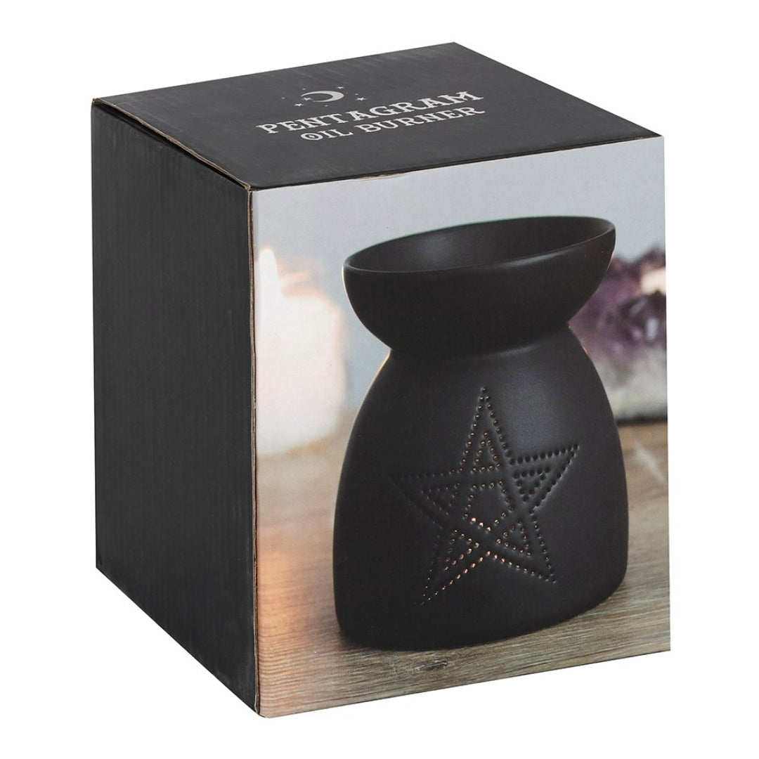Gothic Black Pentagram Oil Burner