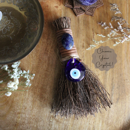 Amethyst Cinnamon Evil Eye Protection Witch's Broom