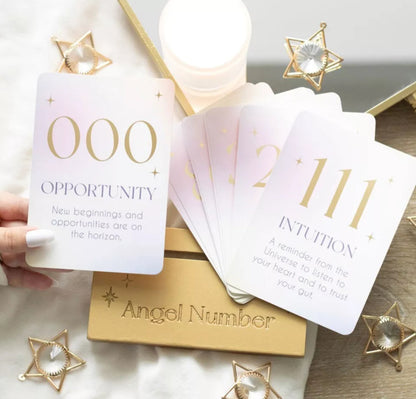 Angel Number Affirmation Cards & Stand