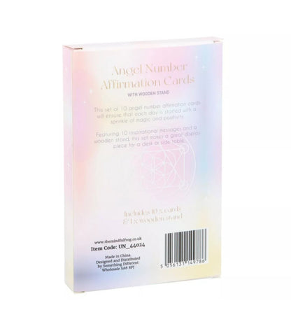 Angel Number Affirmation Cards & Stand