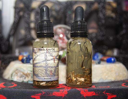 Black Arts Ritual Oil – Baneful Magic, Hexing & Reversal Work