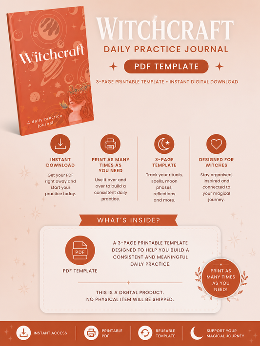 Witchcraft Daily Practice Journal PDF Template
